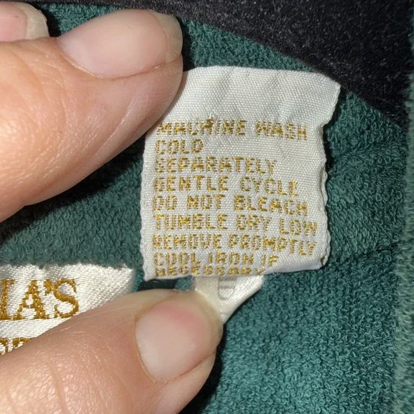 Vintage Victoria's Secret Gold Label Satin Robe Green Women's Small Tie - Picture 6 of 14